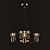 Gelo Hanging Chandelier: Elegant Gold & Black 3D model small image 1