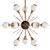 Modern White Glass Sputnik Chandelier 3D model small image 1