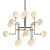 Elegant Milk Glass Bistro Chandelier 3D model small image 1