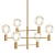 Golden Helix Chandelier: Elegant Illumination 3D model small image 1