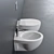 Eco-Friendly Wall-Hang WC Set 3D model small image 2