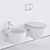 Eco-Friendly Wall-Hang WC Set 3D model small image 3