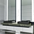 Elegant Bathroom Furniture Set 3D model small image 2
