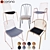 Sleek Wire Chairs: Modern Design, Comfy Seating 3D model small image 1