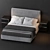 Modern Minimalist Bed Set 3D model small image 2