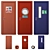 Fire-Resistant Doors Set (3 pcs.) 3D model small image 1