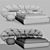 Elegant Design Bed: Polys 1.4M, Verts 734K 3D model small image 3