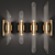 Elegant Gold Tycho Wall Light 3D model small image 1