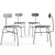 Minimalist 3-Leg Afteroom Dining Chair 3D model small image 3