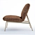 Elegant Brooks Slipper Chair 3D model small image 2