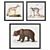 Modern Wild Animals Art Set 3D model small image 1