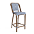 Rattan-Style Aluminum Patio Bar Stool 3D model small image 1