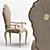 Elegant Pregno Vendome Arm Chair 3D model small image 2