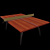 Solid Wood Tennis Table 3D model small image 1