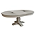 Elegant Threaded Dining Table 3D model small image 3