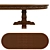 Elegant Threaded Dining Table 3D model small image 2