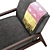 Gray Wood Arm Chair: Stylish and Comfortable 3D model small image 2