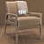 Gray Wood Arm Chair: Stylish and Comfortable 3D model small image 3