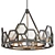 Elegant MetalComb Pendant Chandelier 3D model small image 1