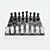 Luxury Acrylic Chess Set 3D model small image 2