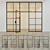 Stylish Glass Door Partition 3D model small image 1