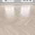 Cream Oak Parquet: Herringbone, Linear, Chevron 3D model small image 2