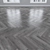 Oak Gray Parquet: Herringbone, Linear, Chevron 3D model small image 2