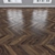 Vintage Oak Parquet: Herringbone, Linear, Chevron 3D model small image 3