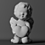 Heavenly Messenger: Angel Figurine 3D model small image 2