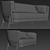 Cozy Cradle Sofa 3D model small image 2