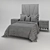 Opulent Art Deco King Bed 3D model small image 3