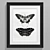 Modern Black and White Butterfly Art 3D model small image 1