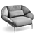 Elegantly Curved PAIPAÏ Chair 3D model small image 3