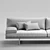 Luxury Leather BLUMUN Sofa 3D model small image 3