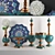 Persian Handcraft Vases & Plate 3D model small image 1