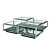 Tortona Glass Coffee Table Set 3D model small image 1