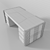 Elegant Pregno Vendome Office Desk 3D model small image 3