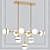 Elegant Peggy Guggen Brass Chandelier 3D model small image 1