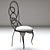 Elegant Metal Back Chair 3D model small image 3