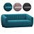 Marissa Velvet Sofa: Luxurious & Stylish 3D model small image 1