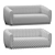 Marissa Velvet Sofa: Luxurious & Stylish 3D model small image 2