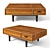 Sleek Mid Century Coffee Table 3D model small image 1