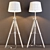 Zuma Line Seville Black & White Floor Lamp 3D model small image 3