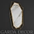 Garda Decor Mirror: Exquisite Metal & Precious Stone 3D model small image 1