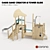 Kompan Tower with Slot: An Exciting Playtime Experience for Kids 3D model small image 1
