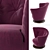 Elegant Arabella Armchair, Giorgetti 3D model small image 2