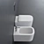 Elegant Meg11 Wall-Hung WC 3D model small image 2