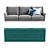 Mid-Century West Elm Carlo Sofa 3D model small image 3