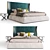 Elegant Ambra Collection: Vetivier Bed & Carvi Nightstand 3D model small image 1