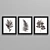 Sepia Botanical Prints Collection 3D model small image 1
